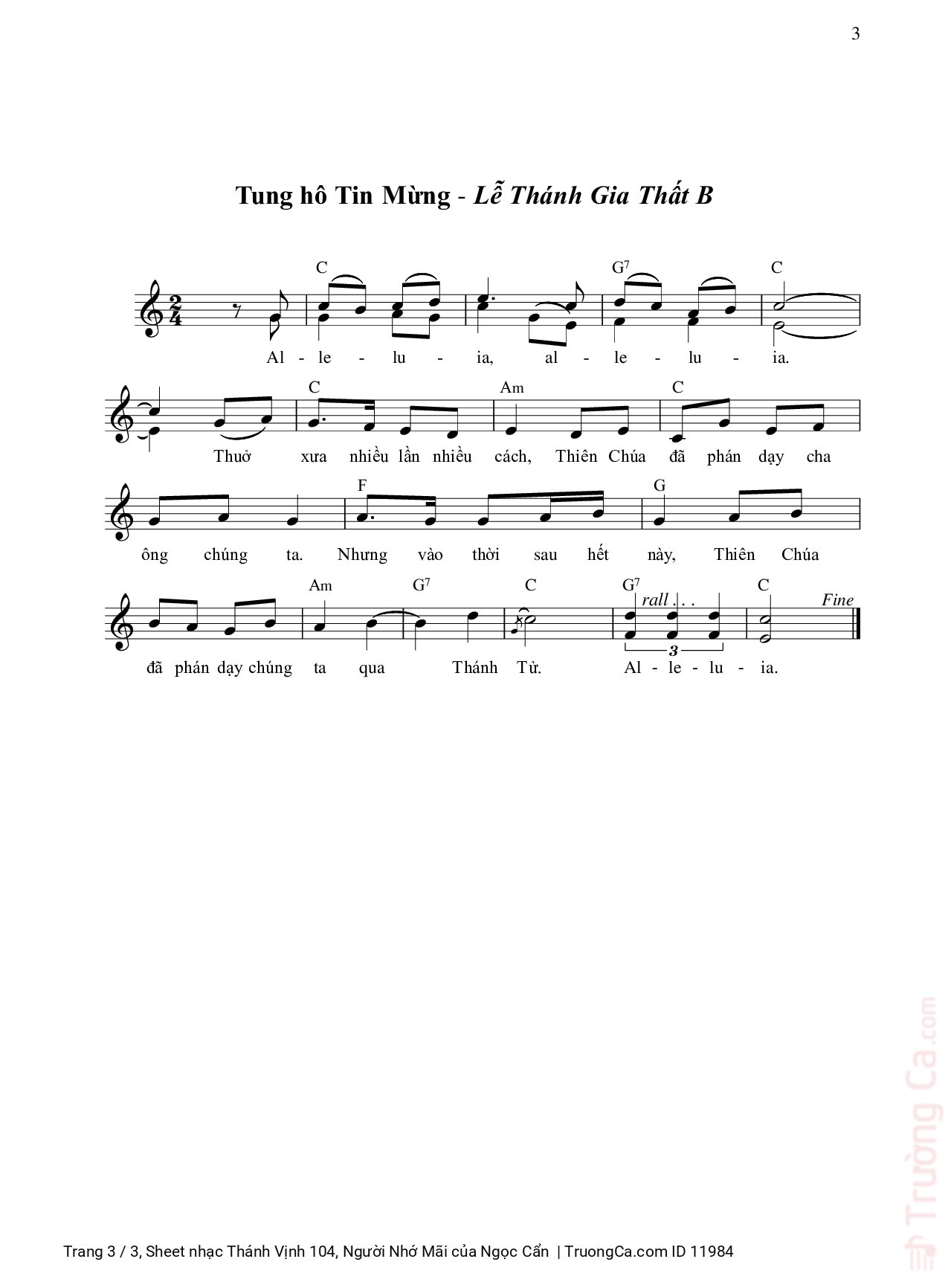 Page 3 of Sheet music PDF Thánh Vịnh 104, Người Nhớ Mãi - Ngọc Cẩn