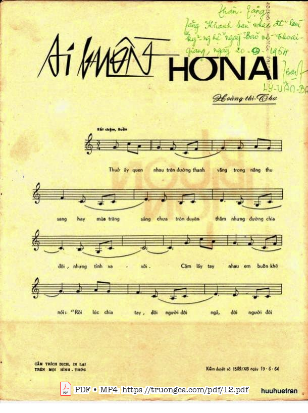 Page 2 of Sheet music PDF Ai buồn hơn ai - Hoàng Thi Thơ