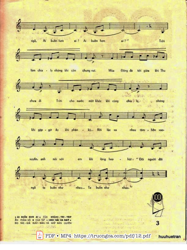 Page 3 of Sheet music PDF Ai buồn hơn ai - Hoàng Thi Thơ