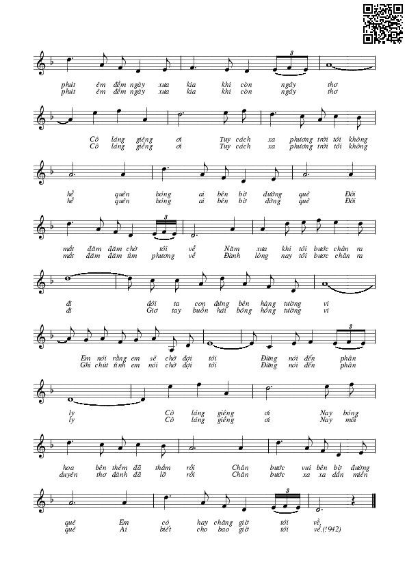 Page 2 of Sheet music PDF Cô láng giềng - Hoàng Quý