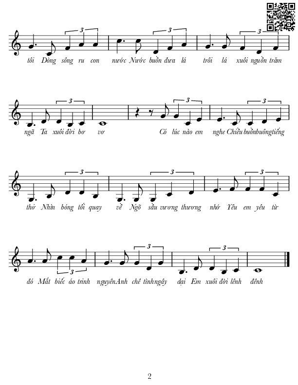 Page 2 of Sheet music PDF Có lúc nào em nghe - Lê Tín Hương