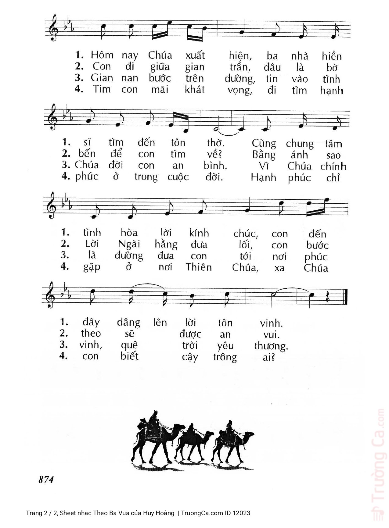 Page 2 of Sheet music PDF Theo Ba Vua - Huy Hoàng