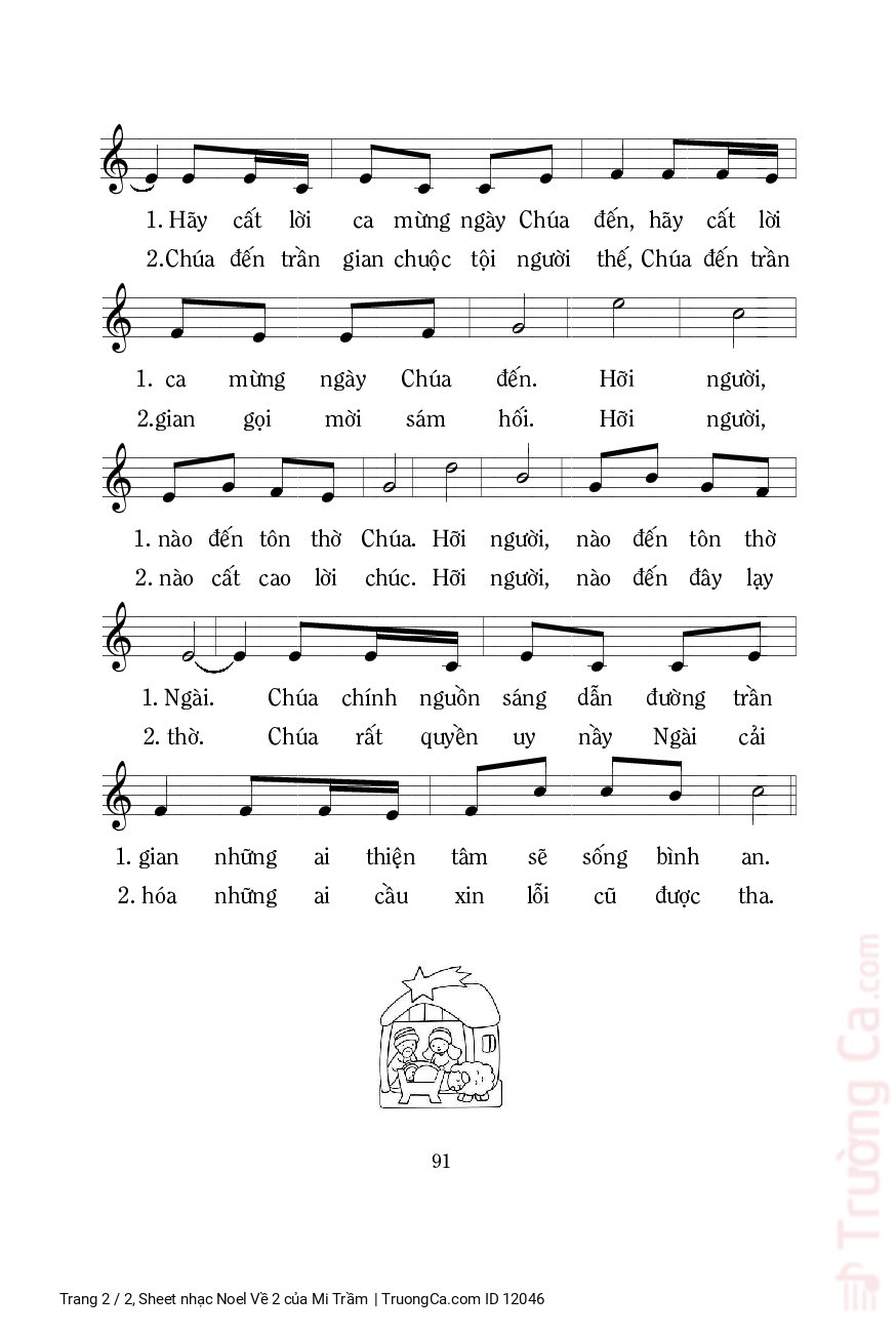 Page 2 of Sheet music PDF Noel Về 2 - Mi Trầm