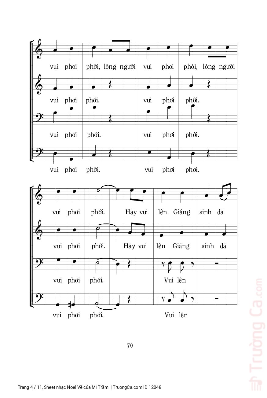 Page 4 of Sheet music PDF Noel Về - Mi Trầm