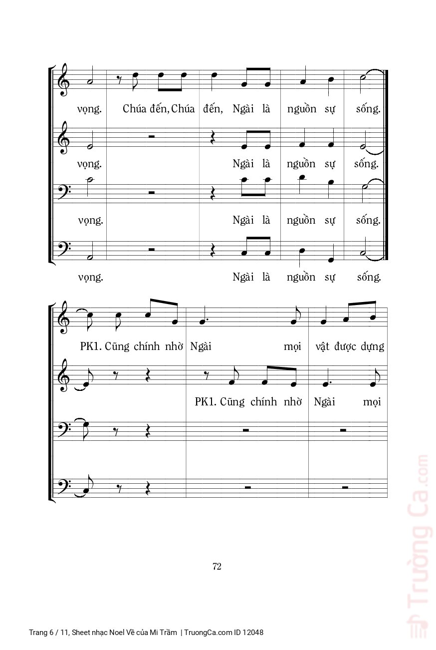 Page 6 of Sheet music PDF Noel Về - Mi Trầm
