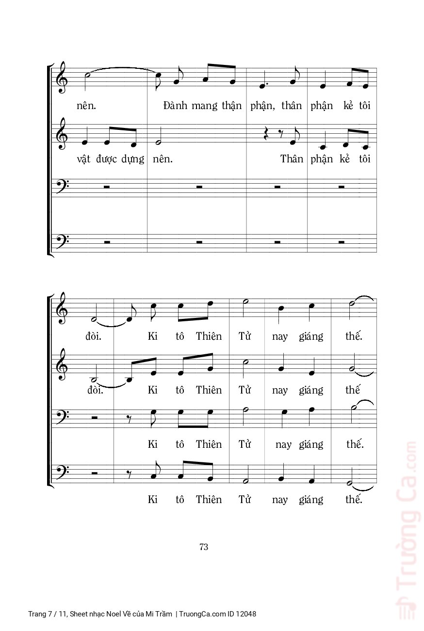 Page 7 of Sheet music PDF Noel Về - Mi Trầm