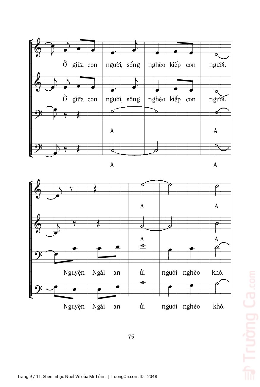 Page 9 of Sheet music PDF Noel Về - Mi Trầm