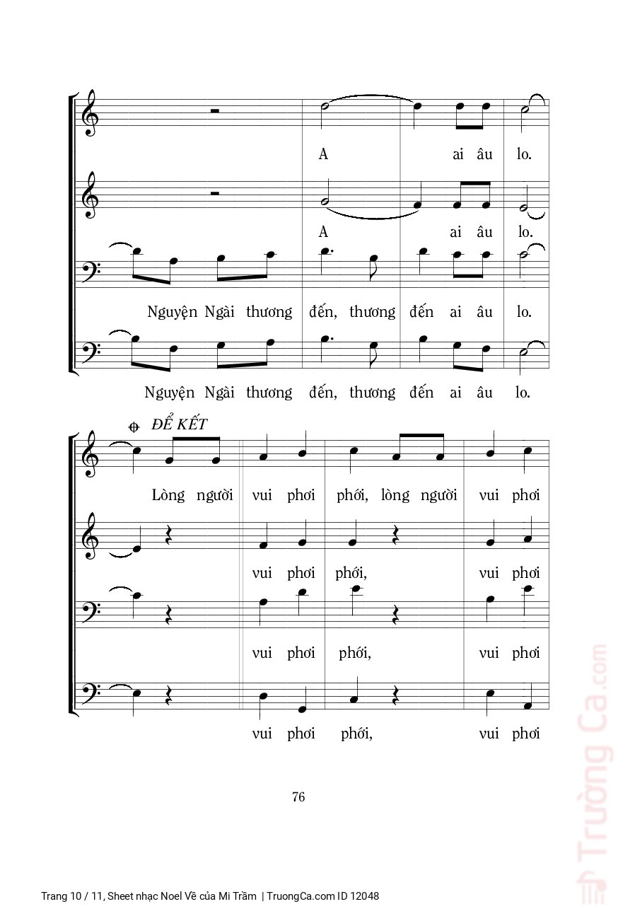 Page 10 of Sheet music PDF Noel Về - Mi Trầm