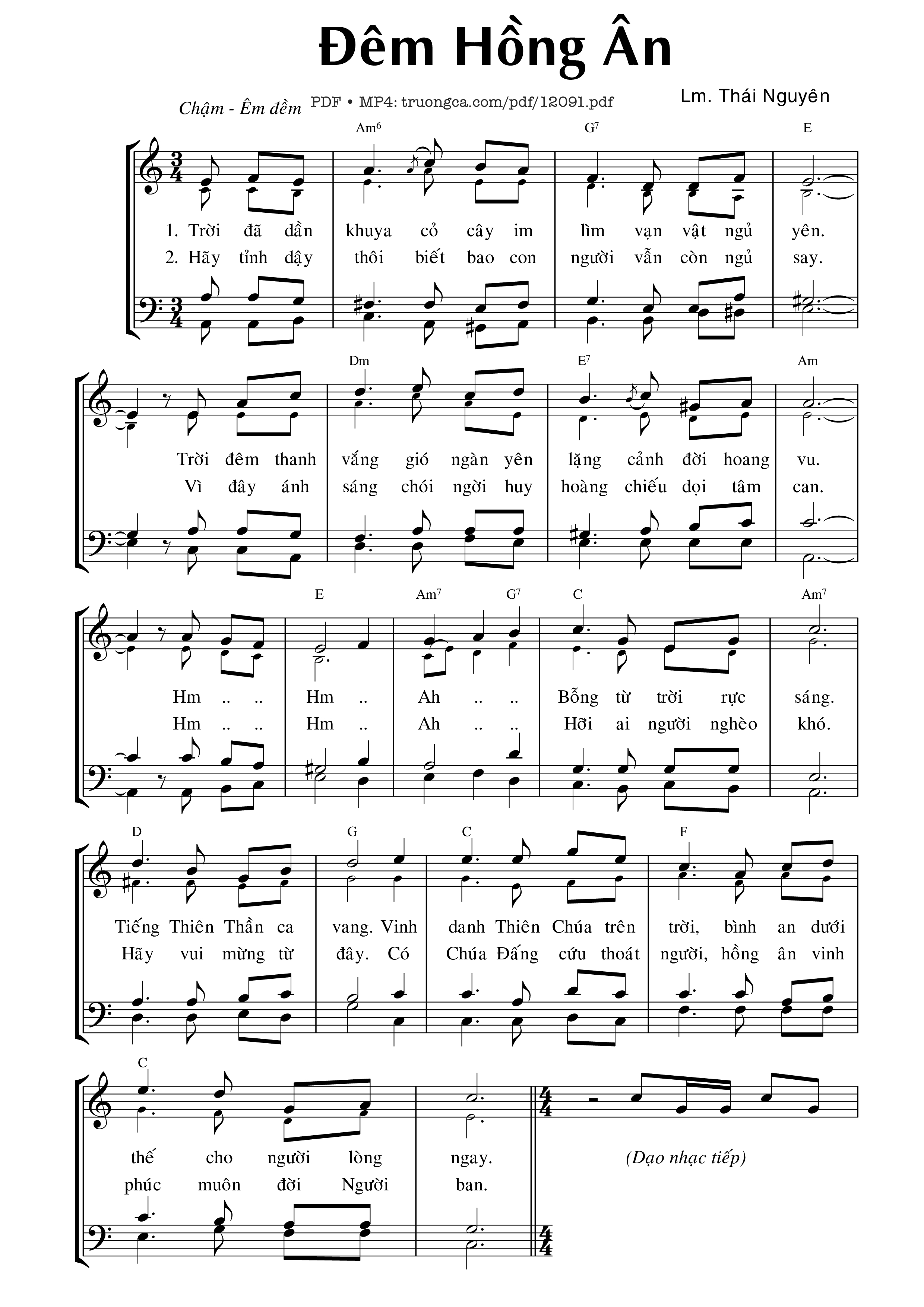 Sheet PDF of Đêm Hồng ân