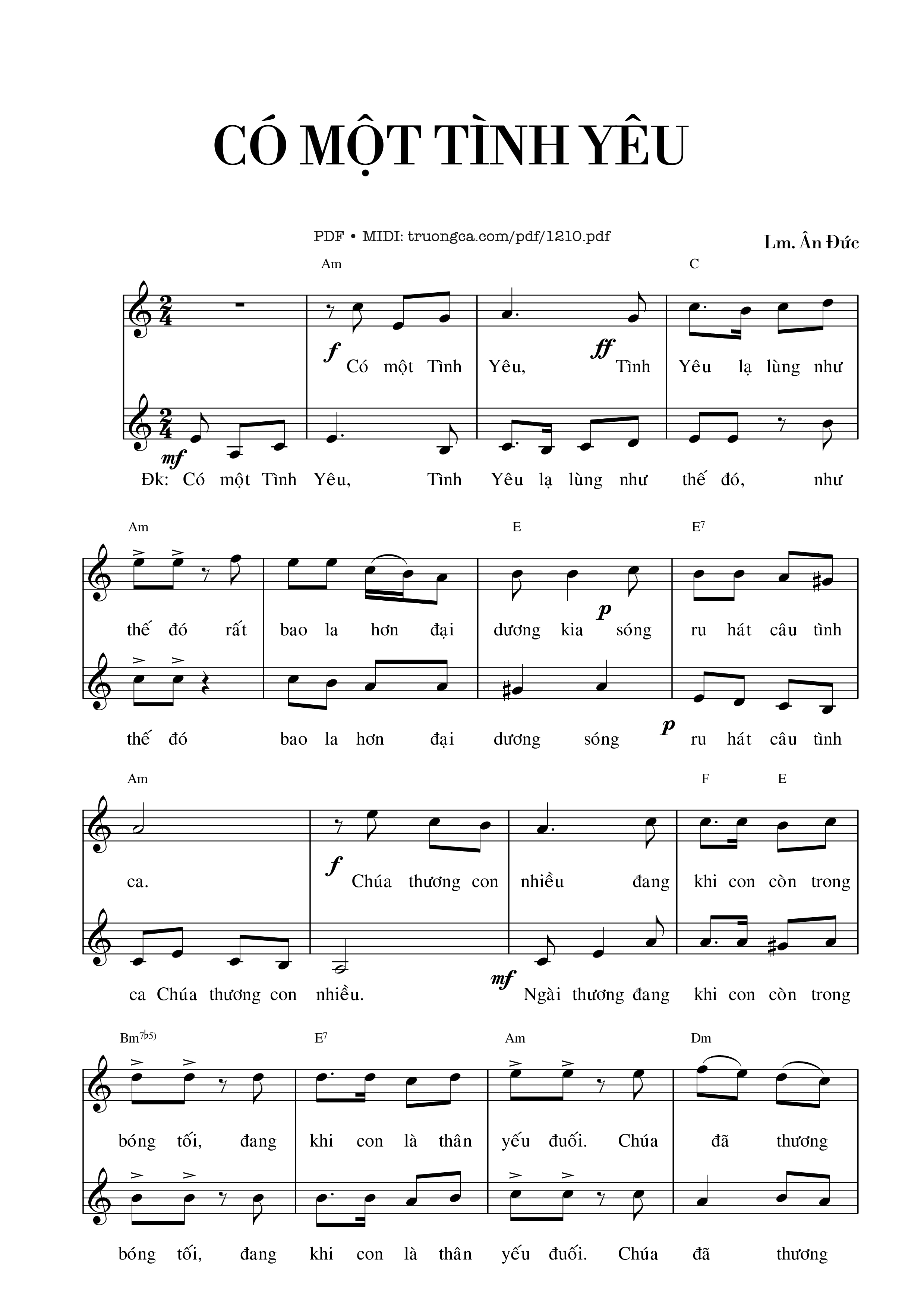 Sheet PDF of Có một tình yêu