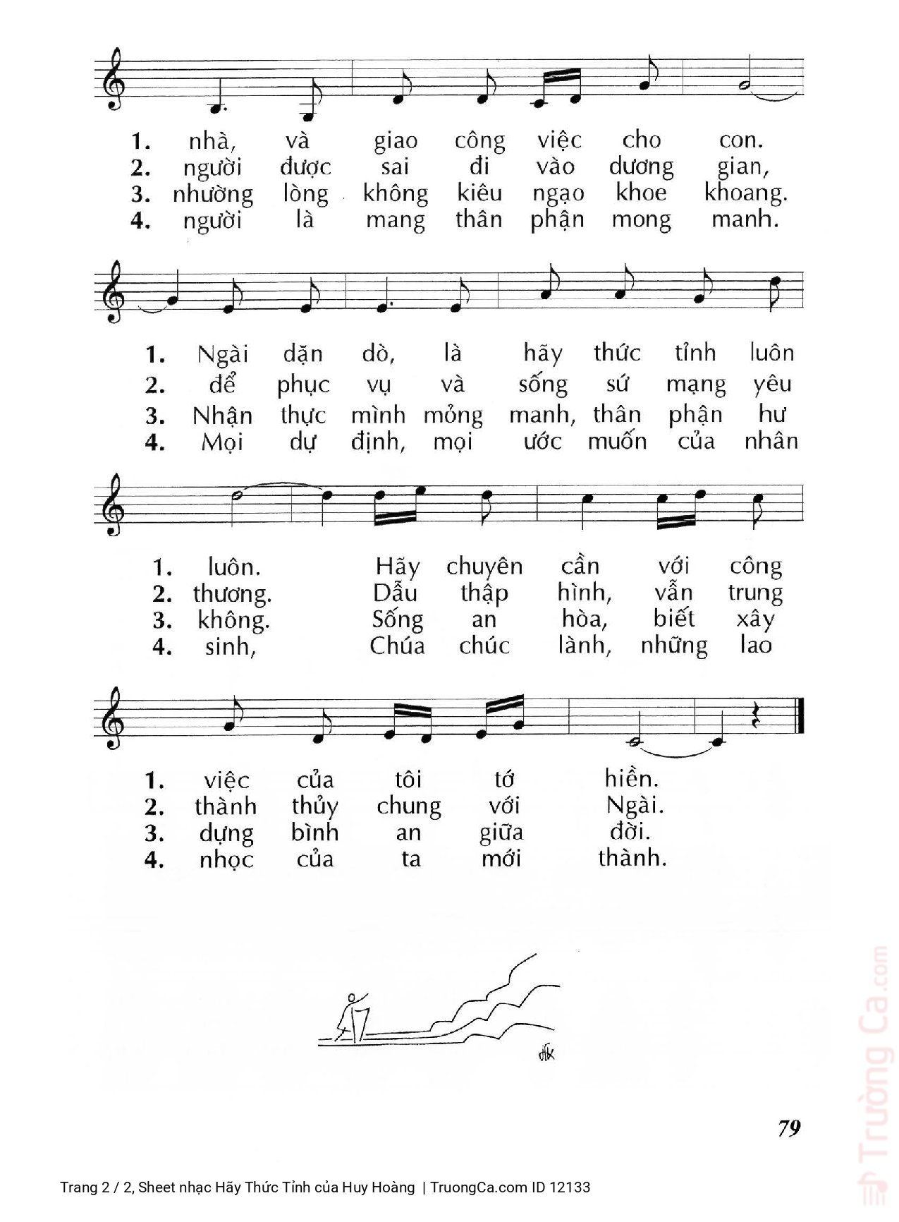 Page 2 of Sheet music PDF Hãy Thức Tỉnh - Huy Hoàng
