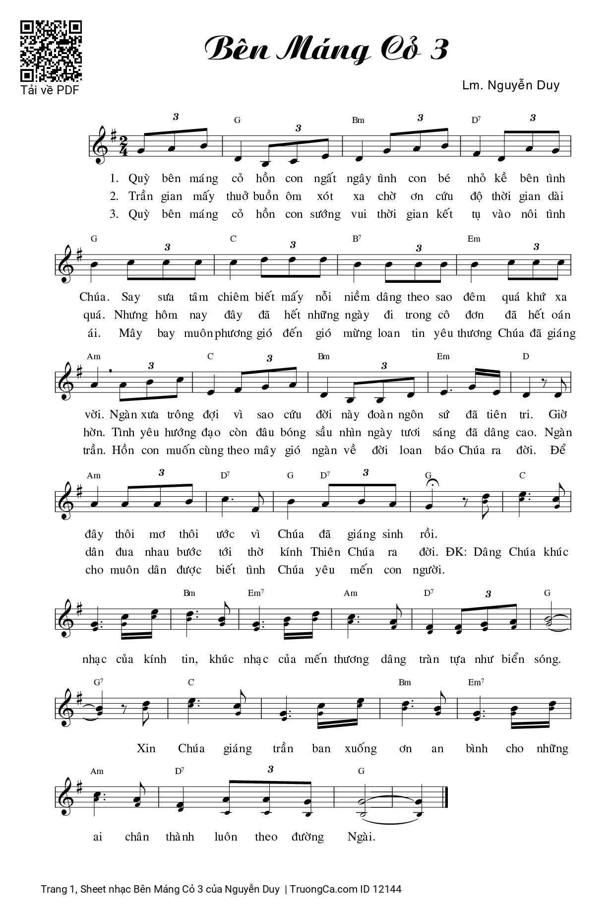Sheet PDF of Bên Máng Cỏ 3