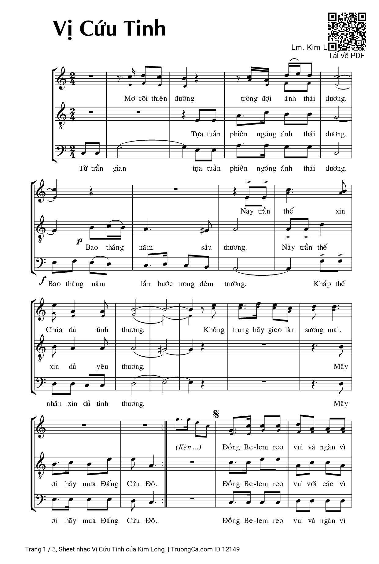 Sheet PDF of Vị Cứu Tinh