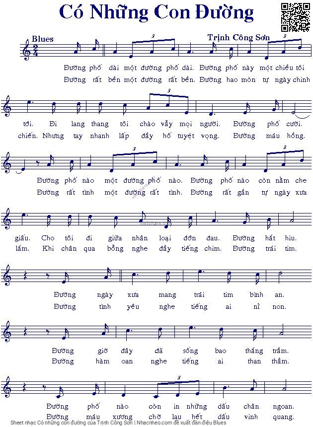 Sheet PDF of Có những con đường