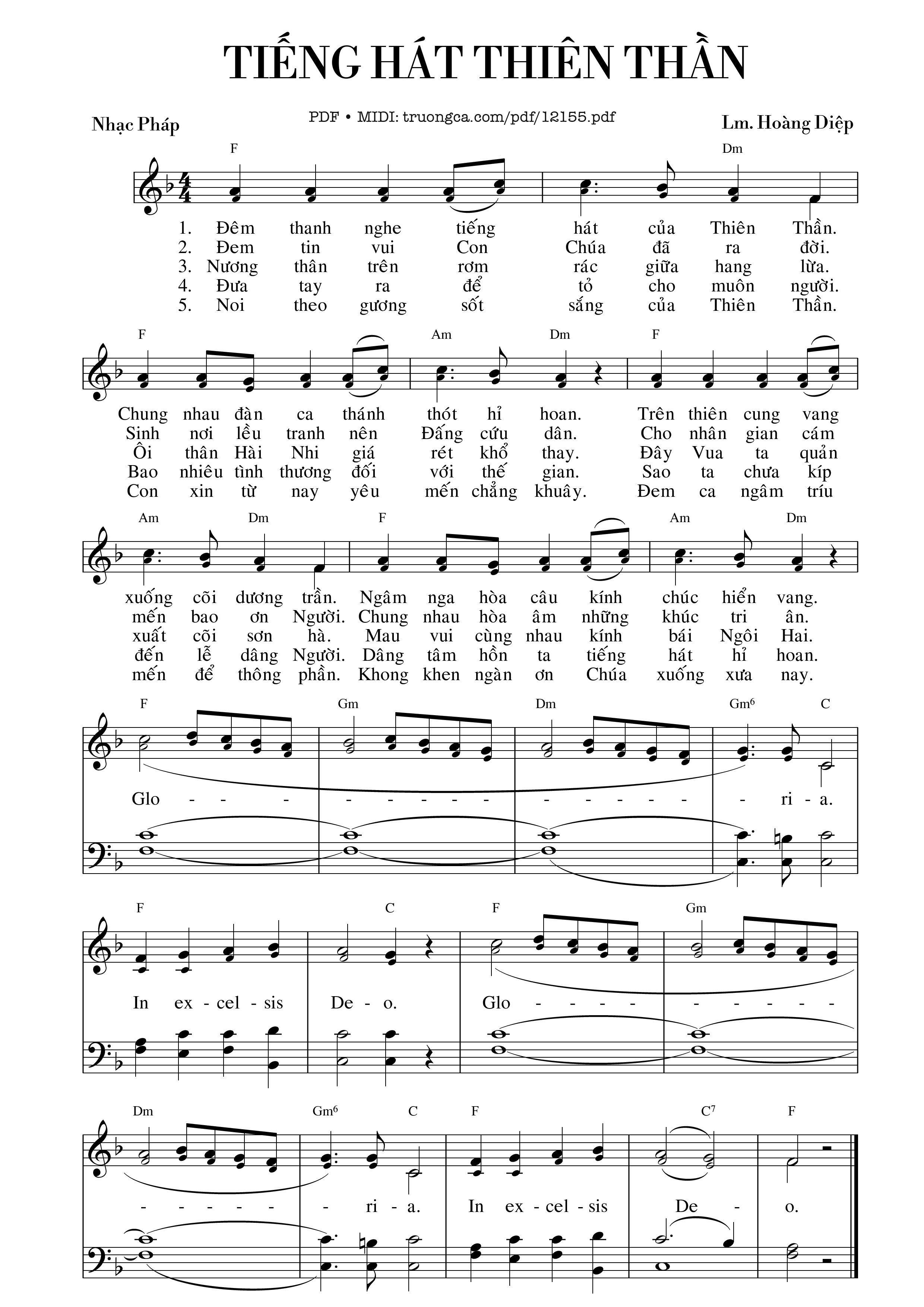 Sheet PDF of Tiếng Hát Thiên Thần