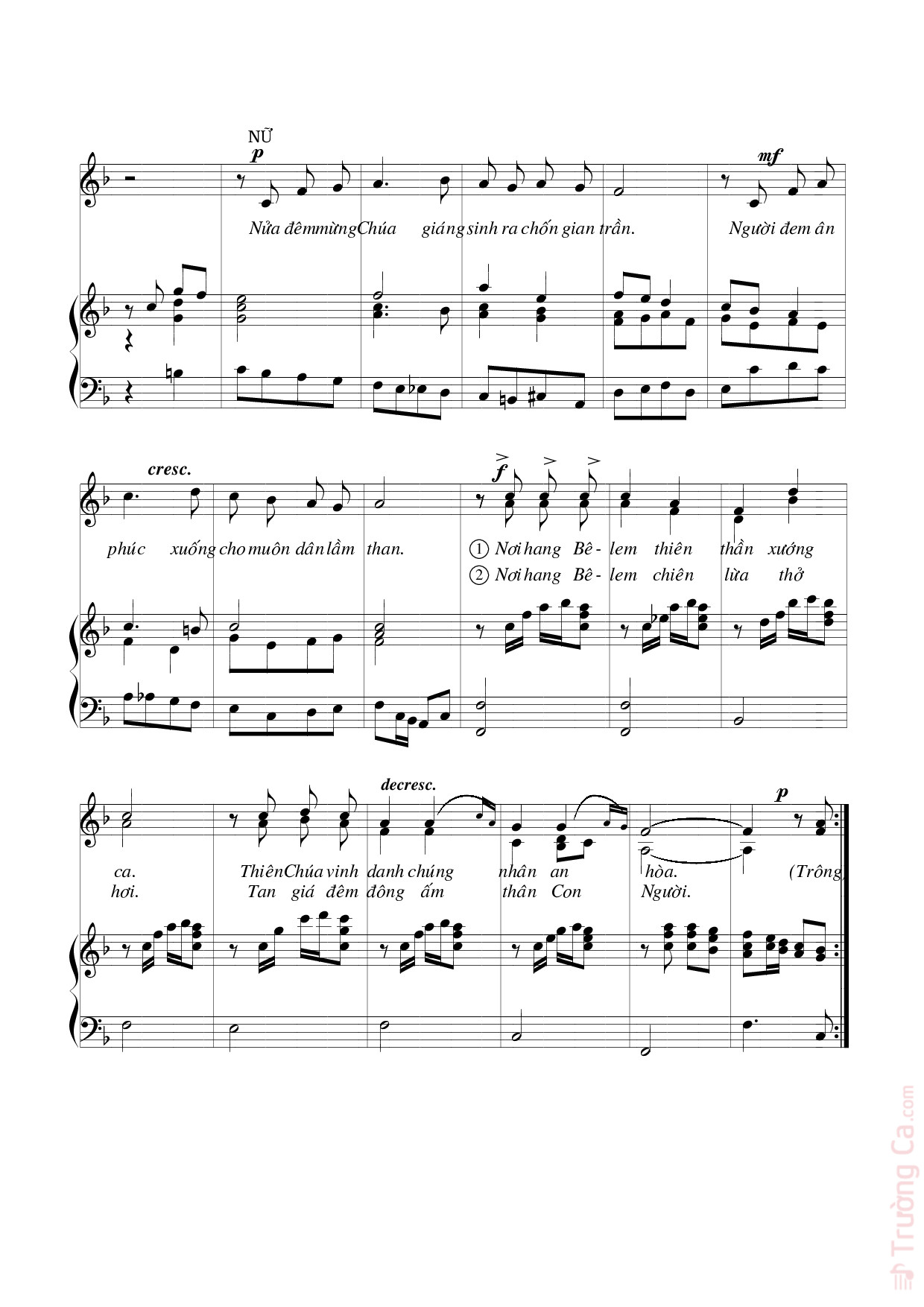 Page 3 of Sheet music PDF Hang Bêlem - Hải Linh