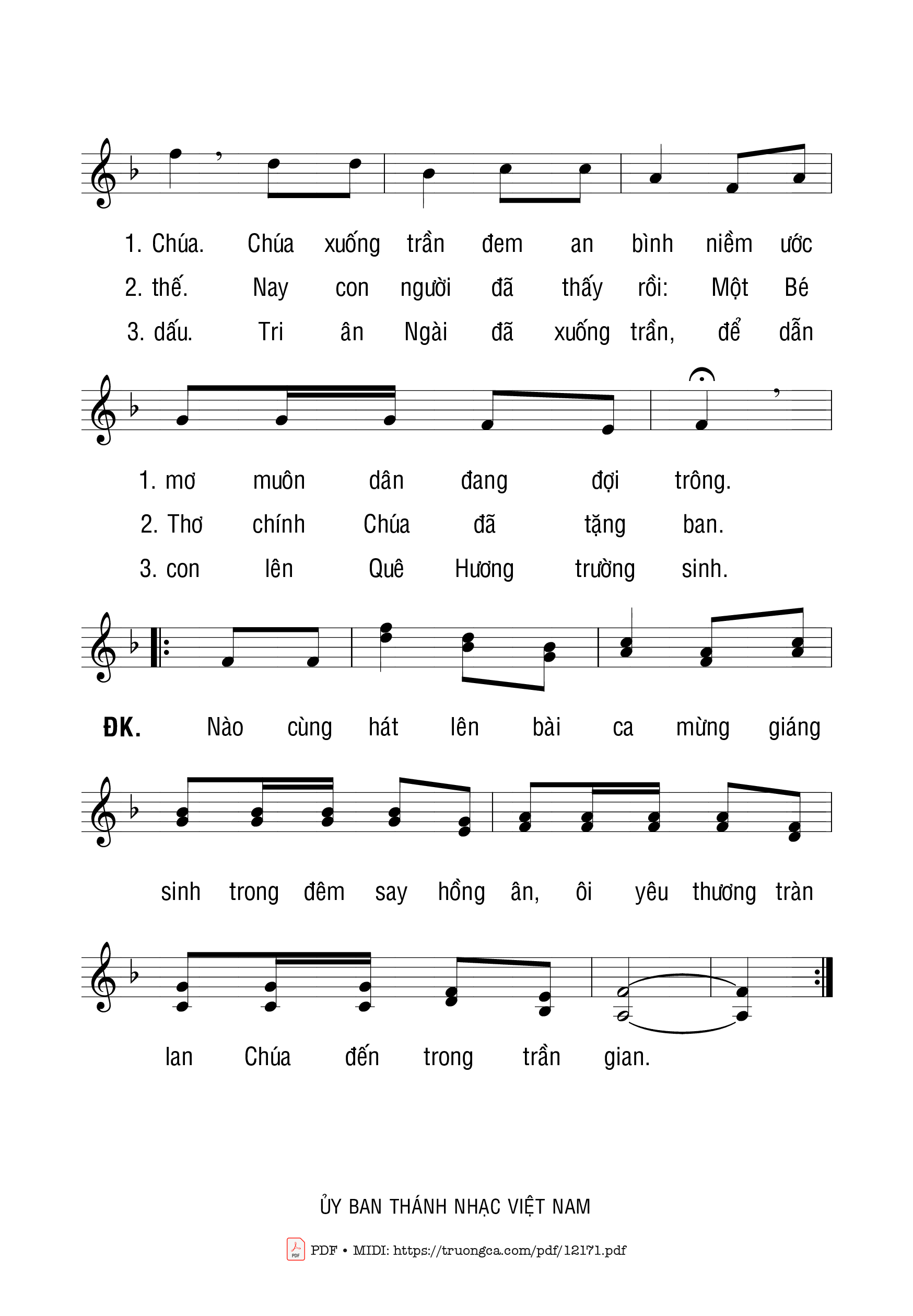 Page 2 of Sheet music PDF Noel Về - Nguyễn Duy