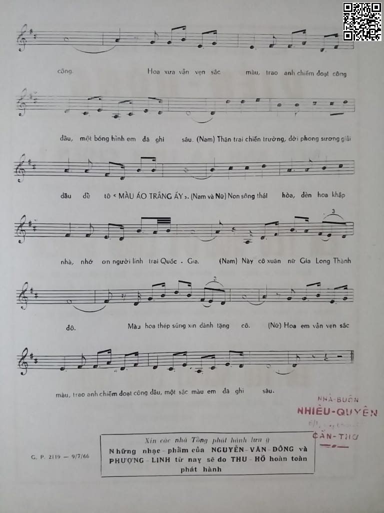 Page 2 of Sheet music PDF Cô nữ sinh Gia Long - Phượng Linh