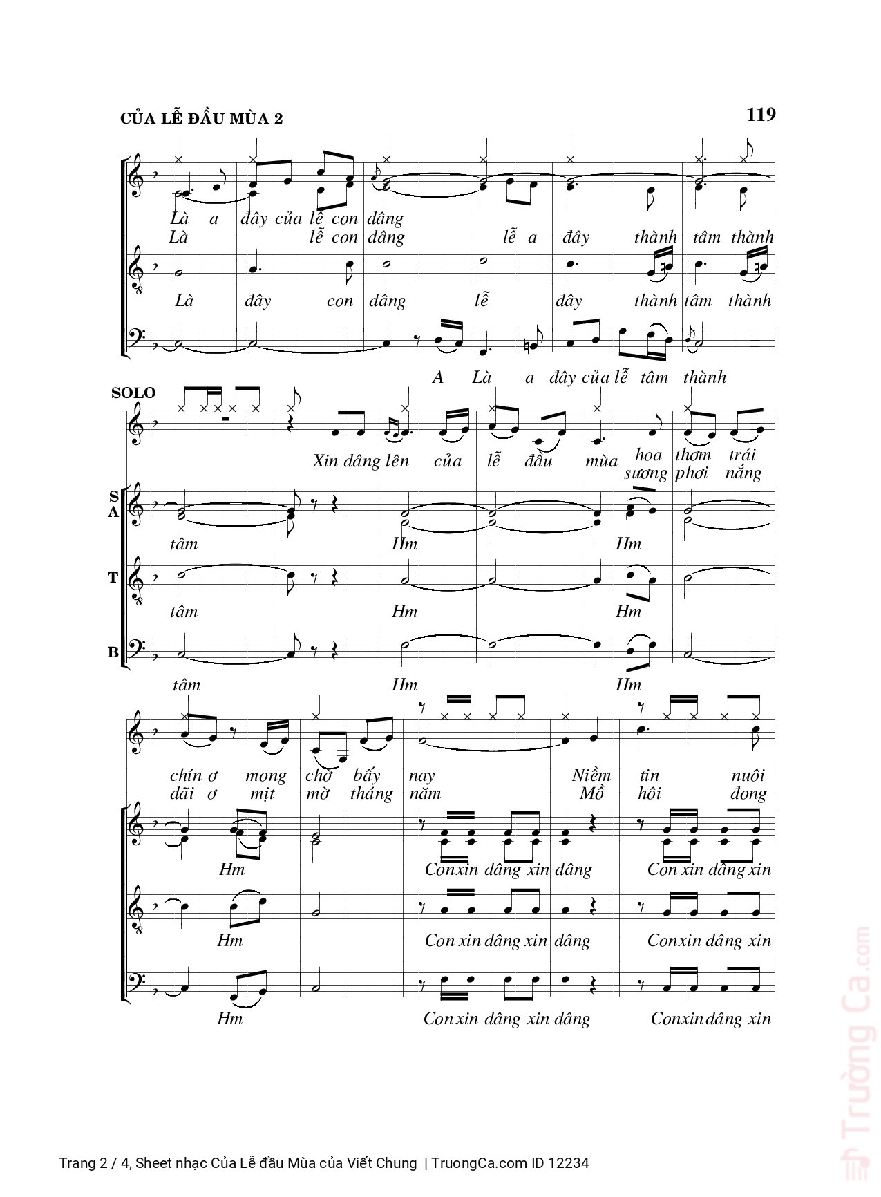 Là đây của lễ con dâng Là đây của lễ con dâng, Trang 2