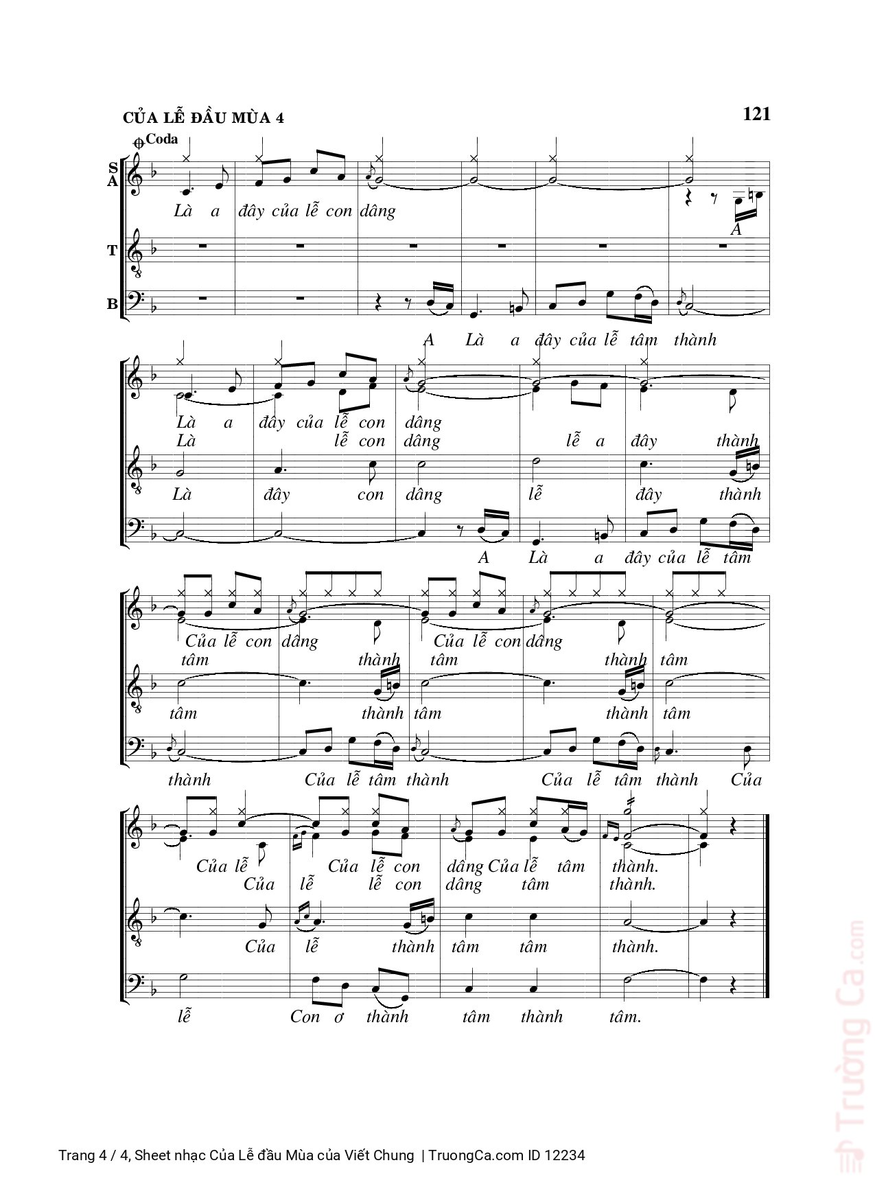 Là đây của lễ con dâng Là đây của lễ con dâng, Trang 4