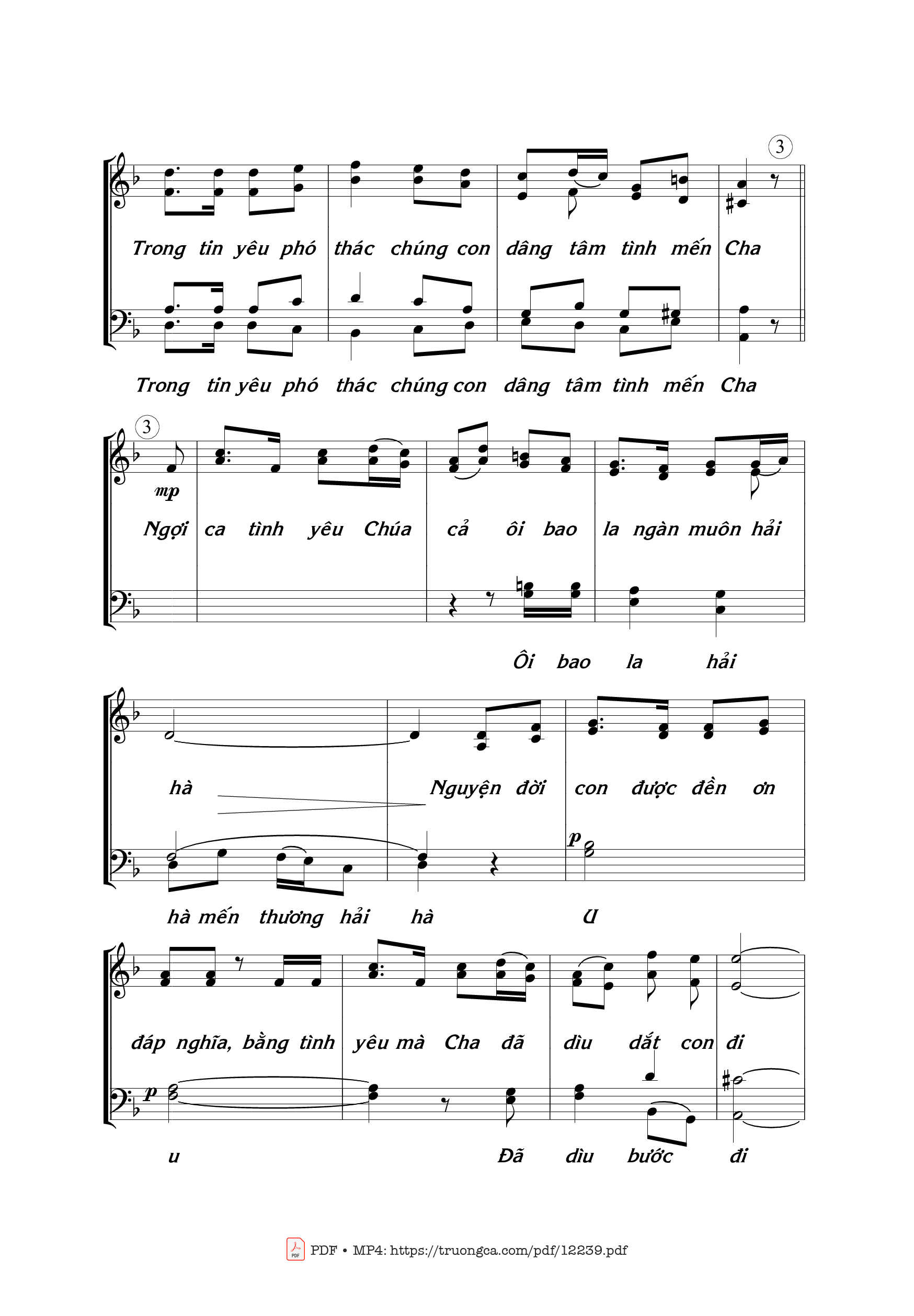Lạy Thiên Chúa là Cha Ngài yêu thương con từ muôn ngàn đời, Trang 3