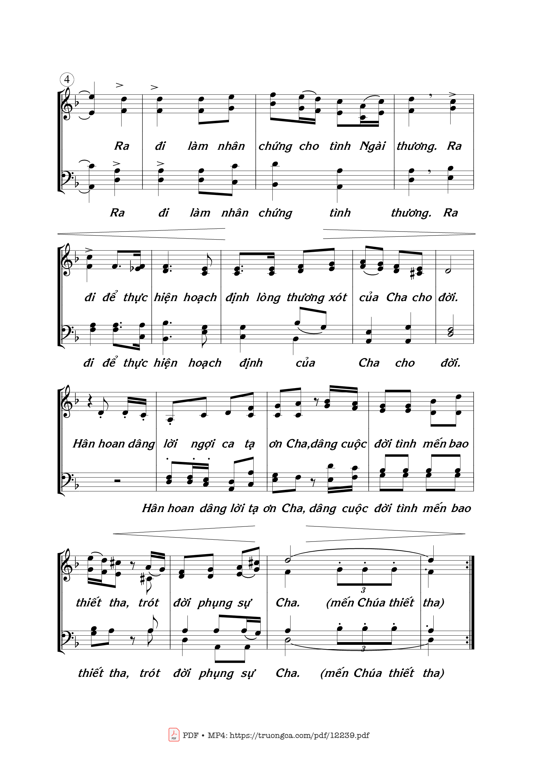 Lạy Thiên Chúa là Cha Ngài yêu thương con từ muôn ngàn đời, Trang 4
