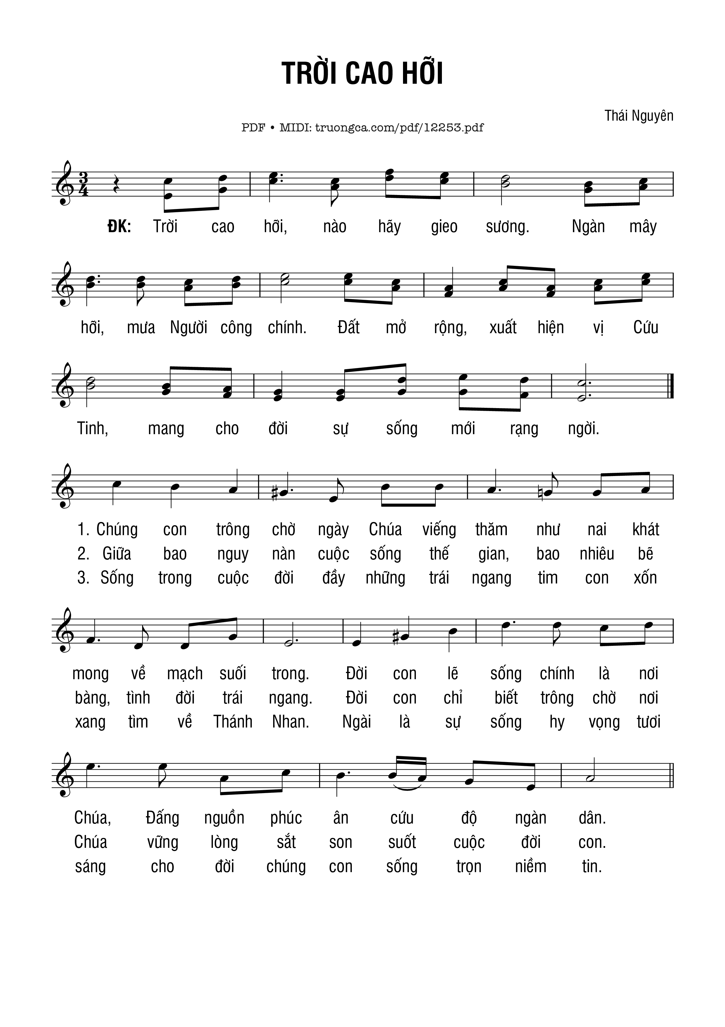 Trời Cao Hỡi - Thái Nguyên