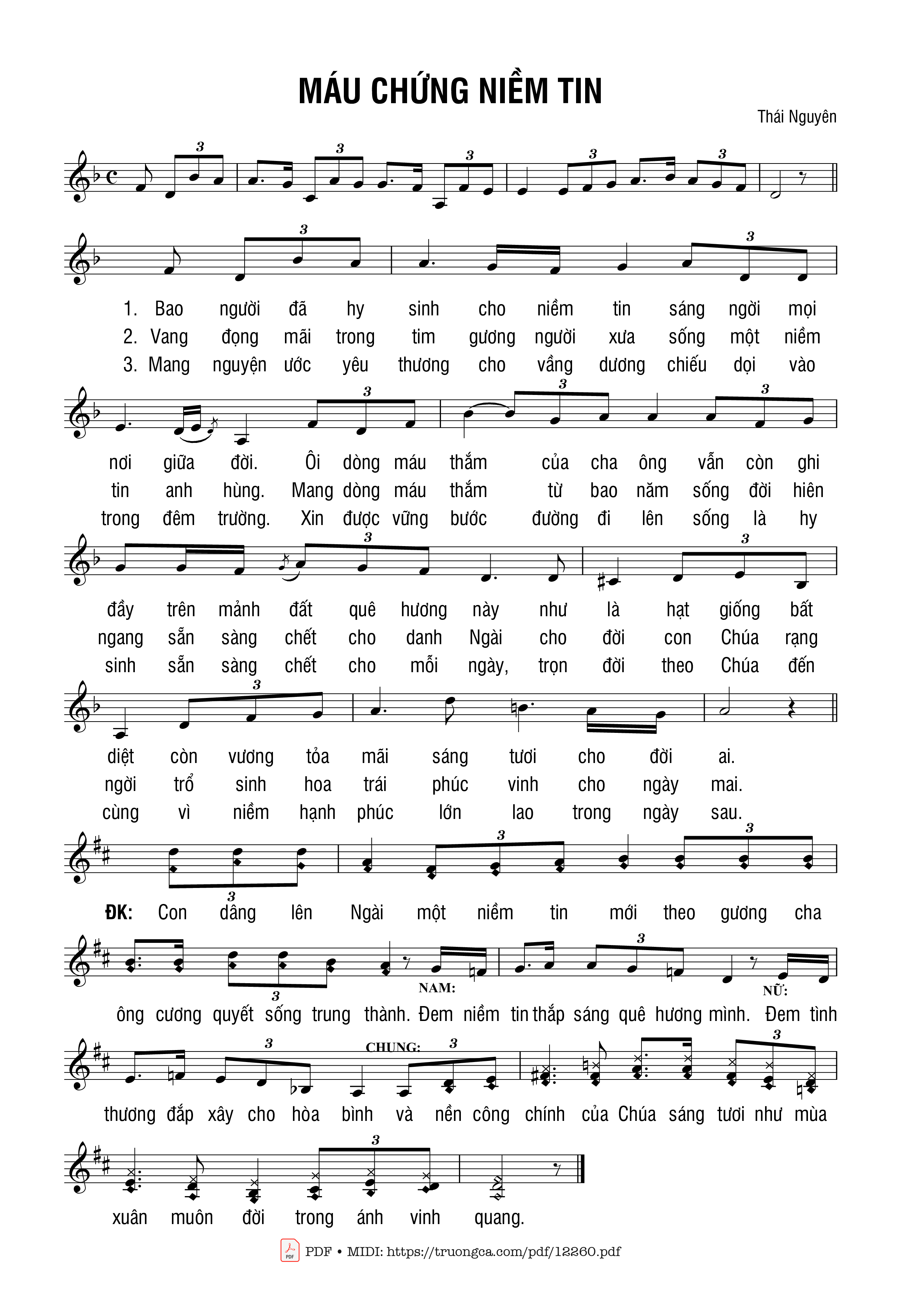 Máu Chứng Niềm Tin