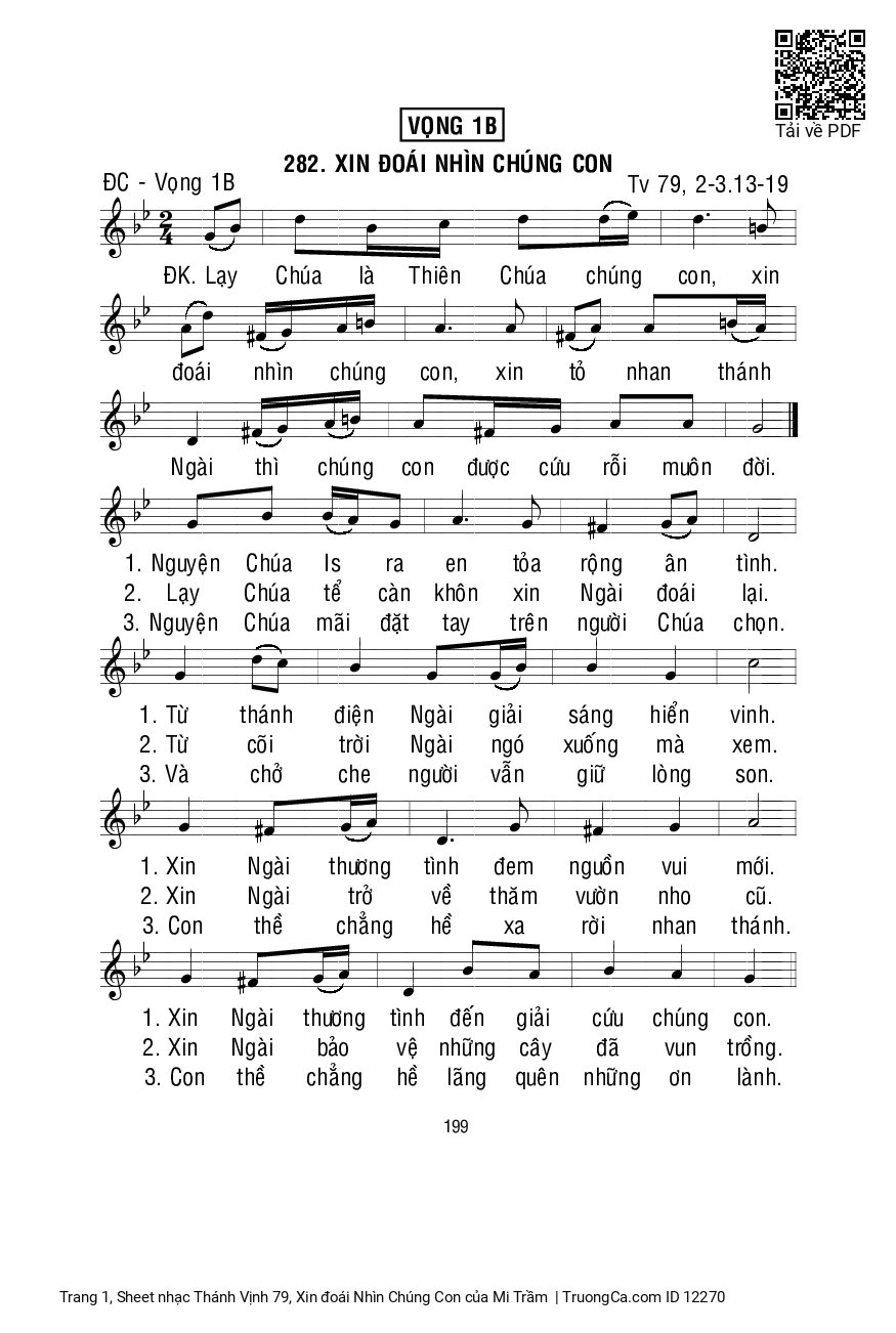 Sheet PDF of Thánh Vịnh 79, Xin đoái Nhìn Chúng Con