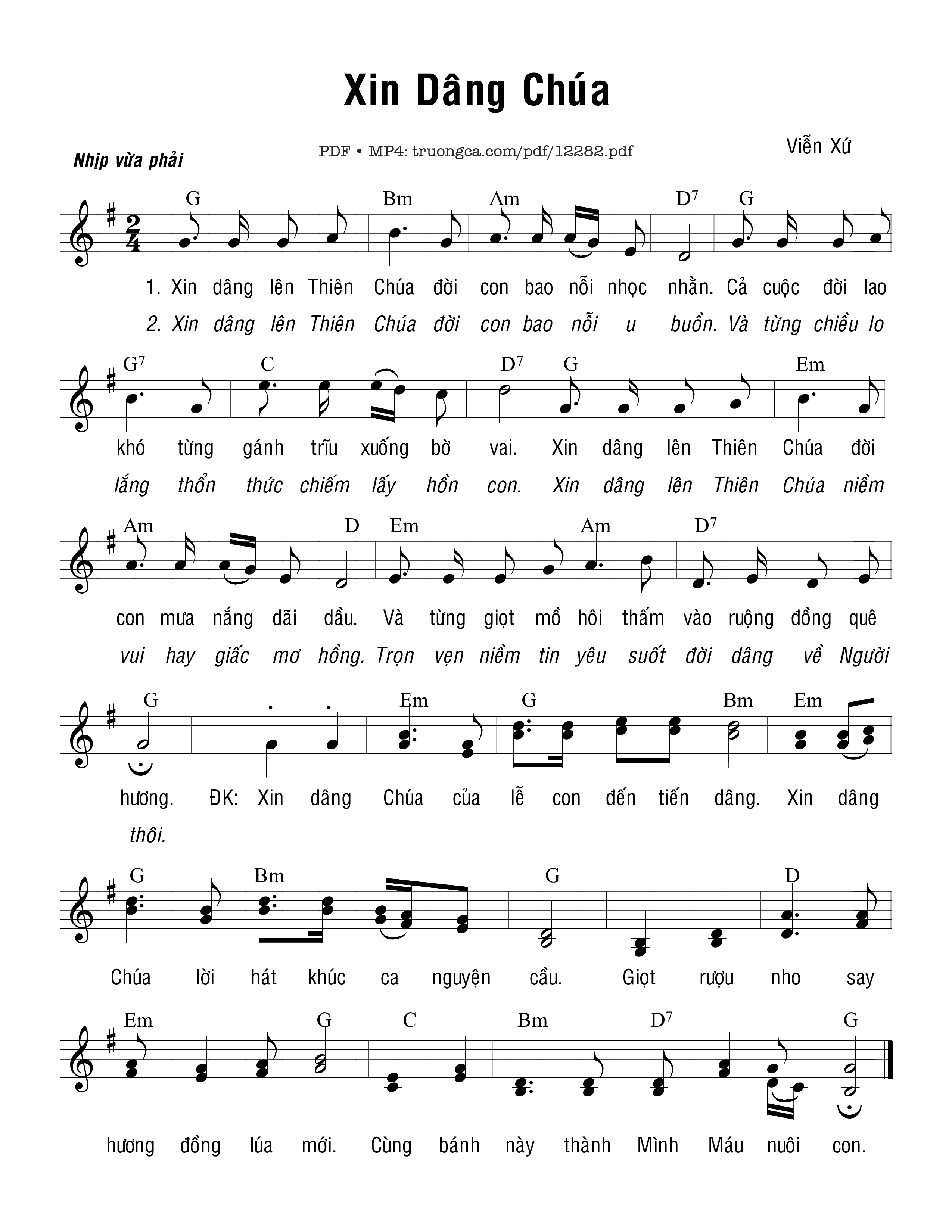 Xin Dâng Chúa - Viễn Xứ