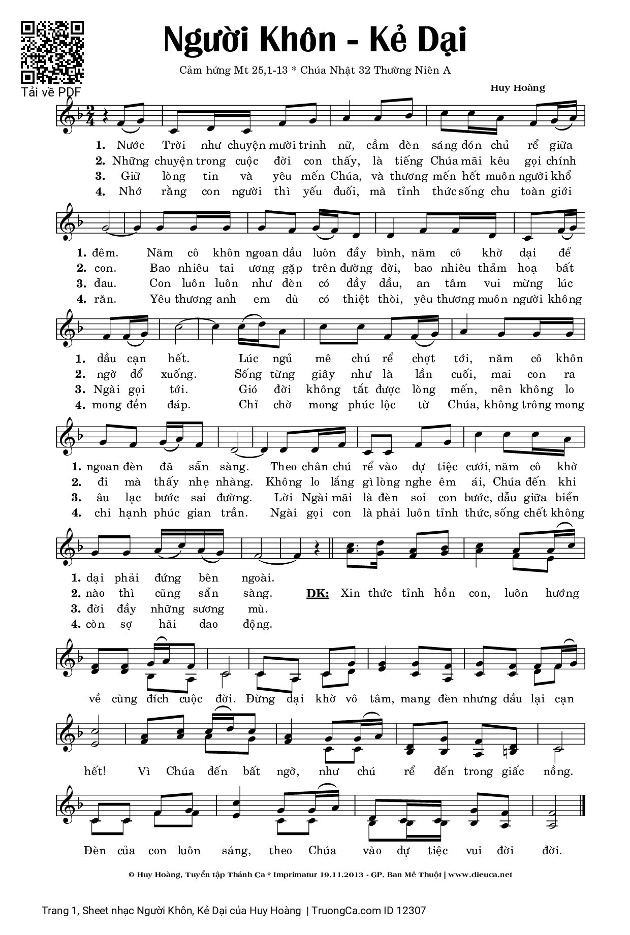 Sheet PDF of Người Khôn, Kẻ Dại