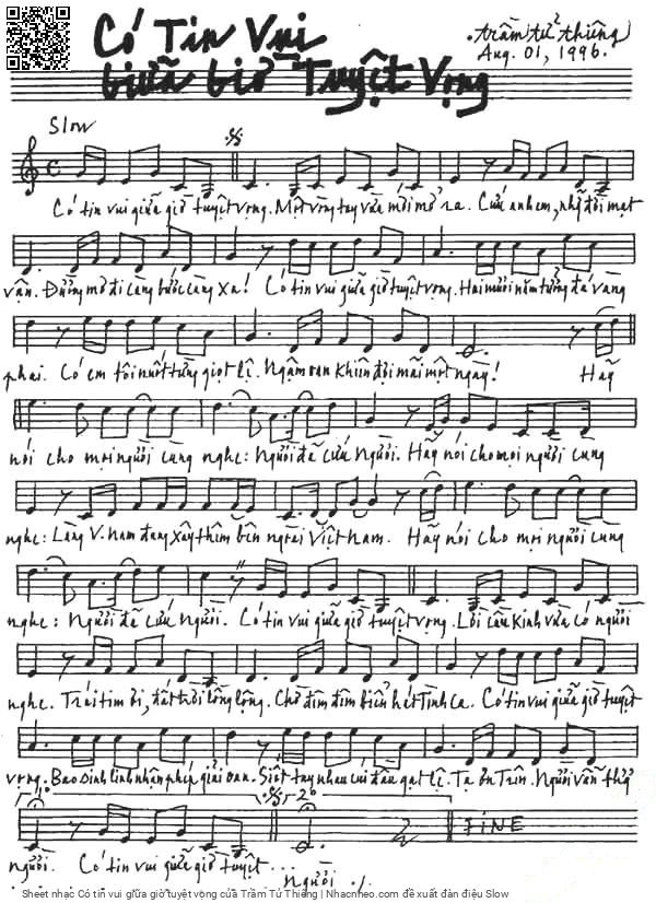 Sheet PDF of Có tin vui giữa giờ tuyệt vọng