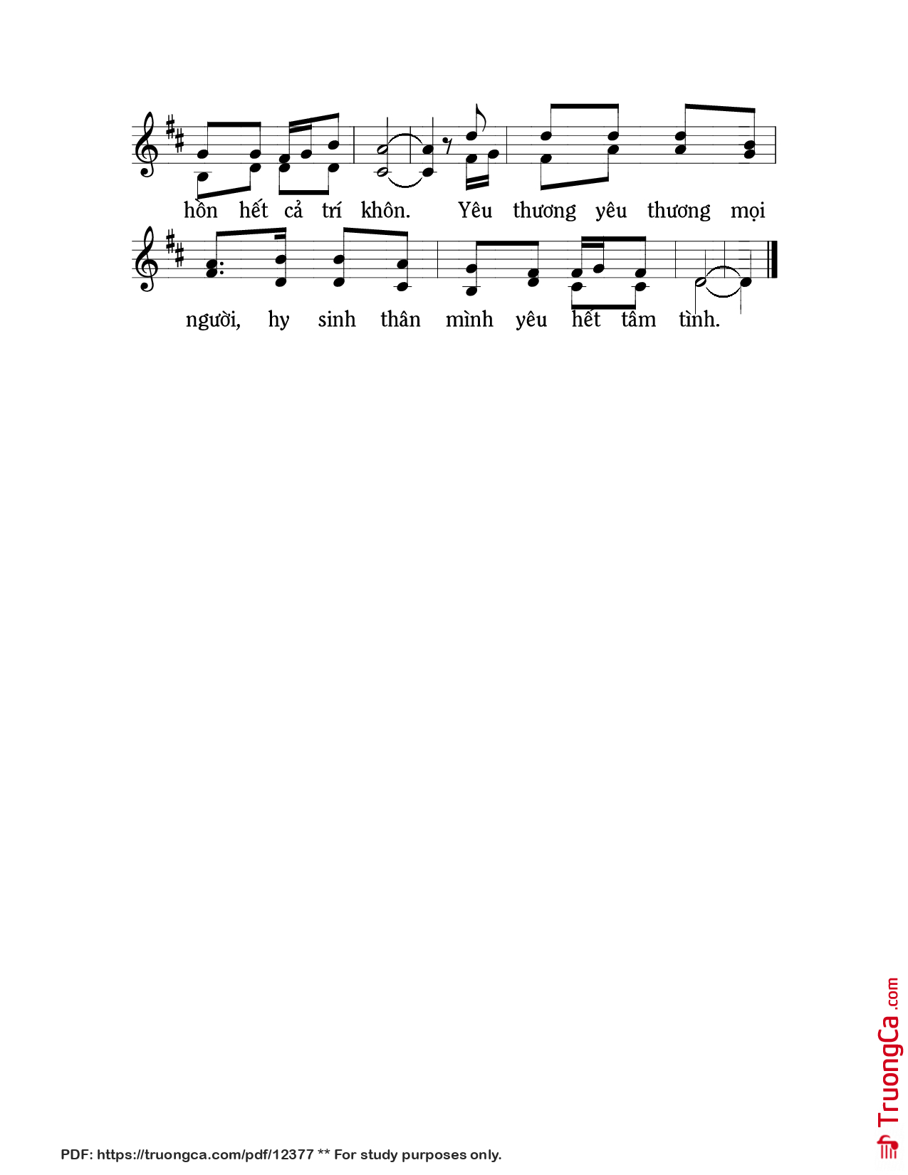 Page 2 of Sheet music PDF Luật Yêu Thương - Mi Trầm