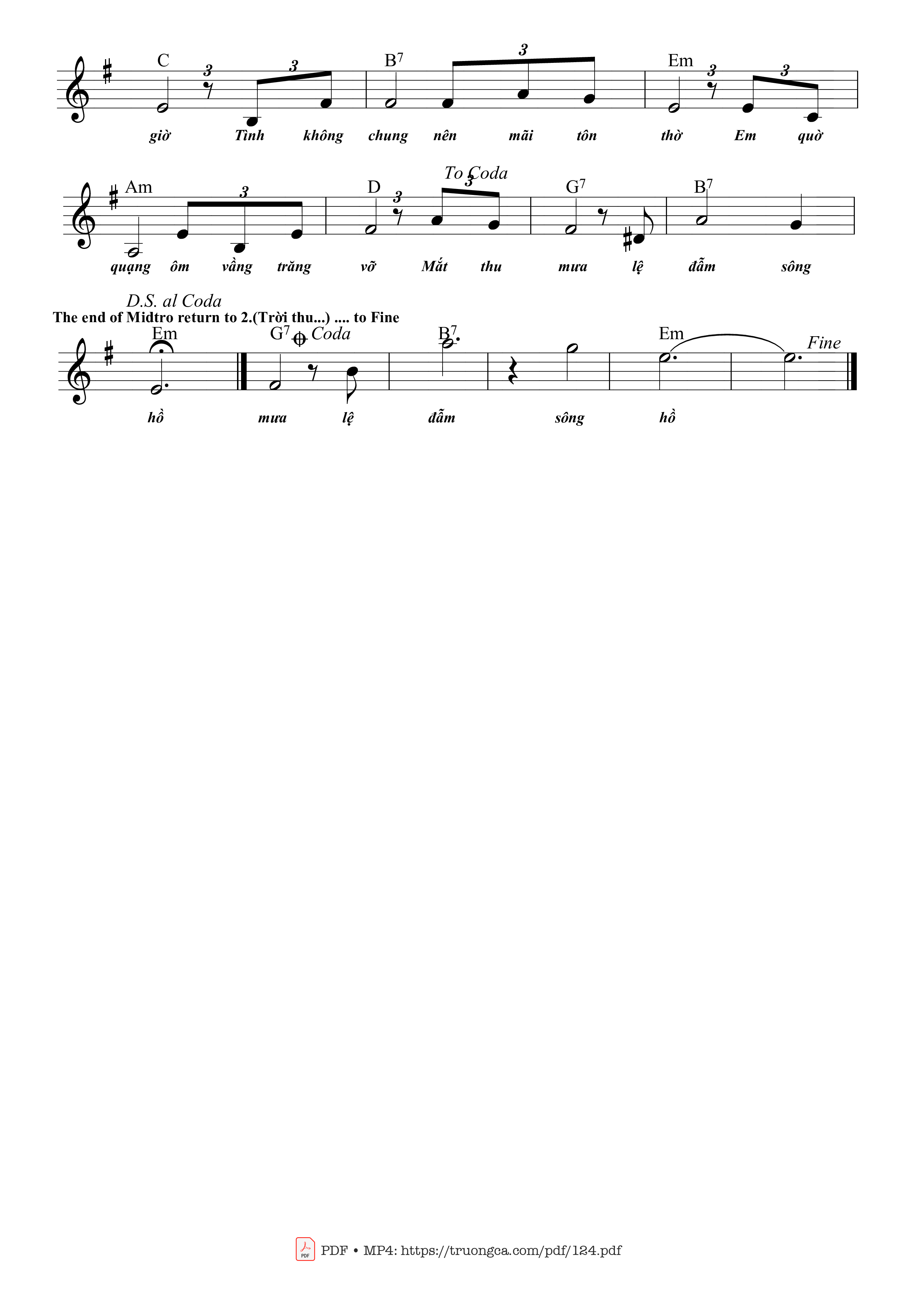 Page 2 of Sheet music PDF Ánh trăng trên hồ thu - Thuận Hà