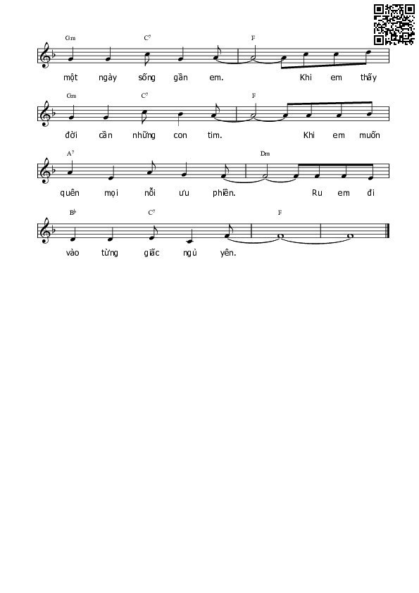 Page 2 of Sheet music PDF Cõi bình yên - Quốc Dũng