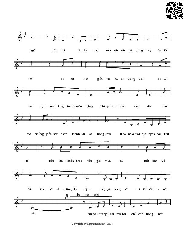 Page 2 of Sheet music PDF Cõi mơ tôi - Nguyễn Tâm Hàn