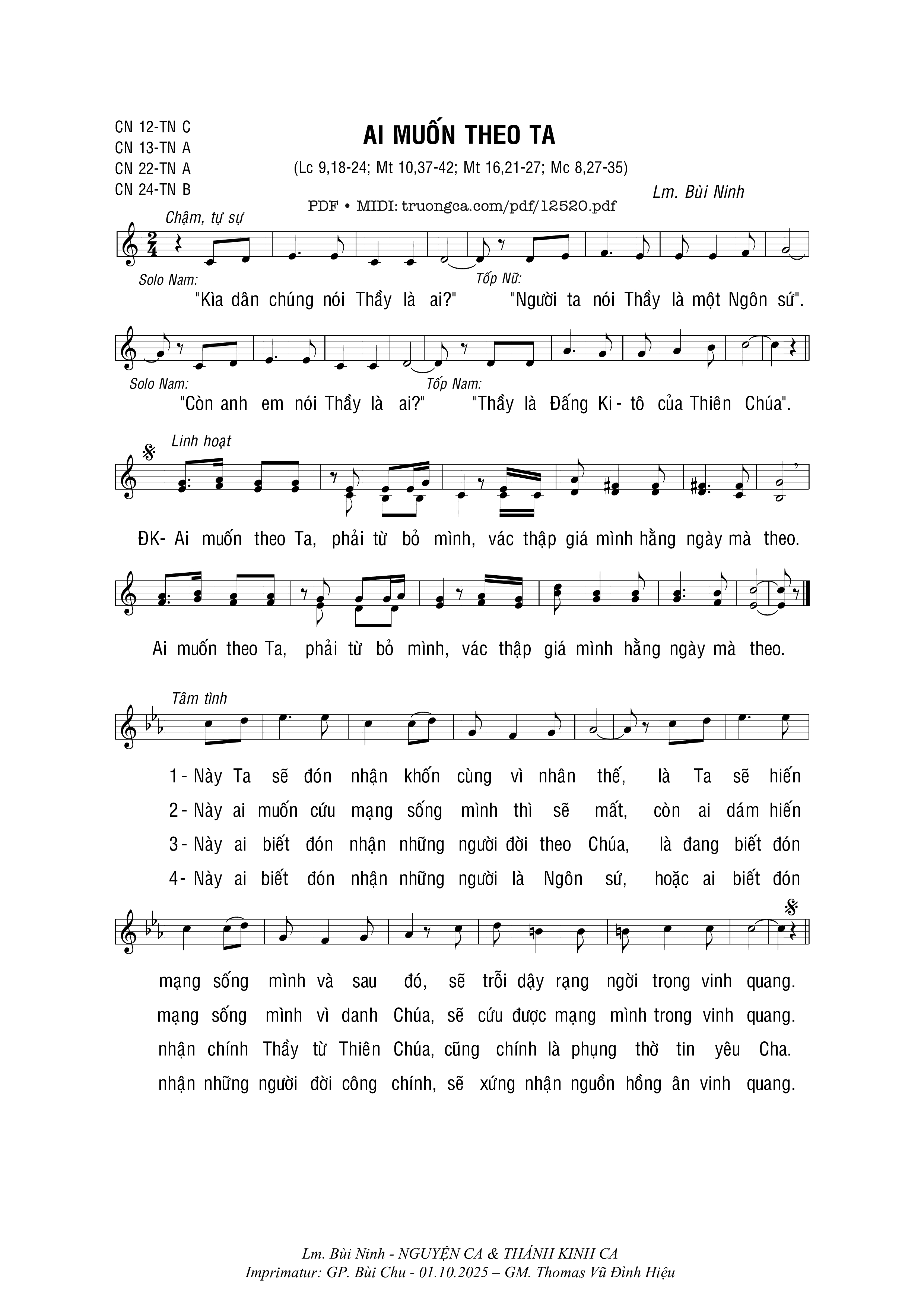 Ai Muốn Theo Ta - Bùi Ninh