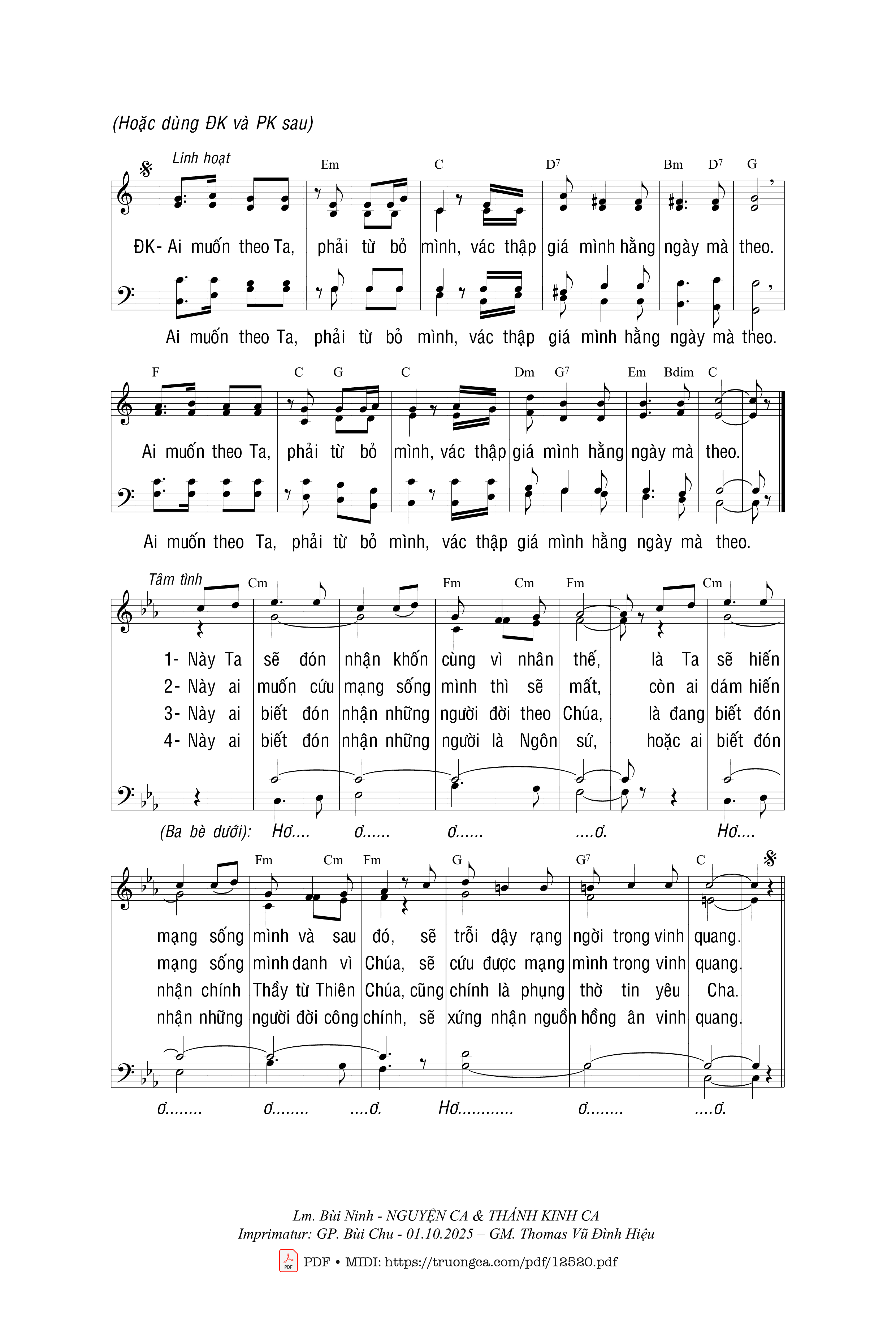 Page 2 of Sheet music PDF Ai Muốn Theo Ta - Bùi Ninh