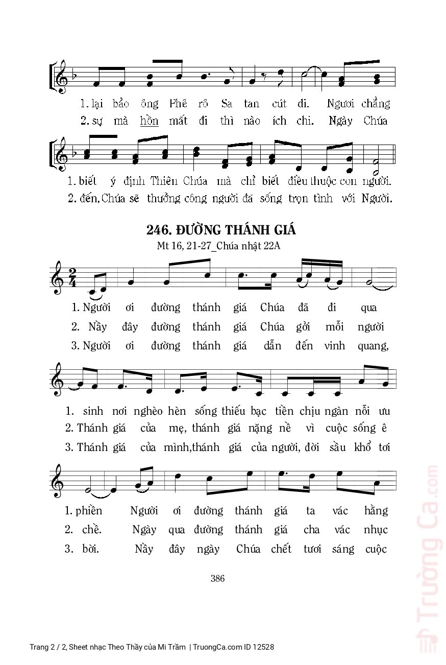 Page 2 of Sheet music PDF Theo Thầy - Mi Trầm