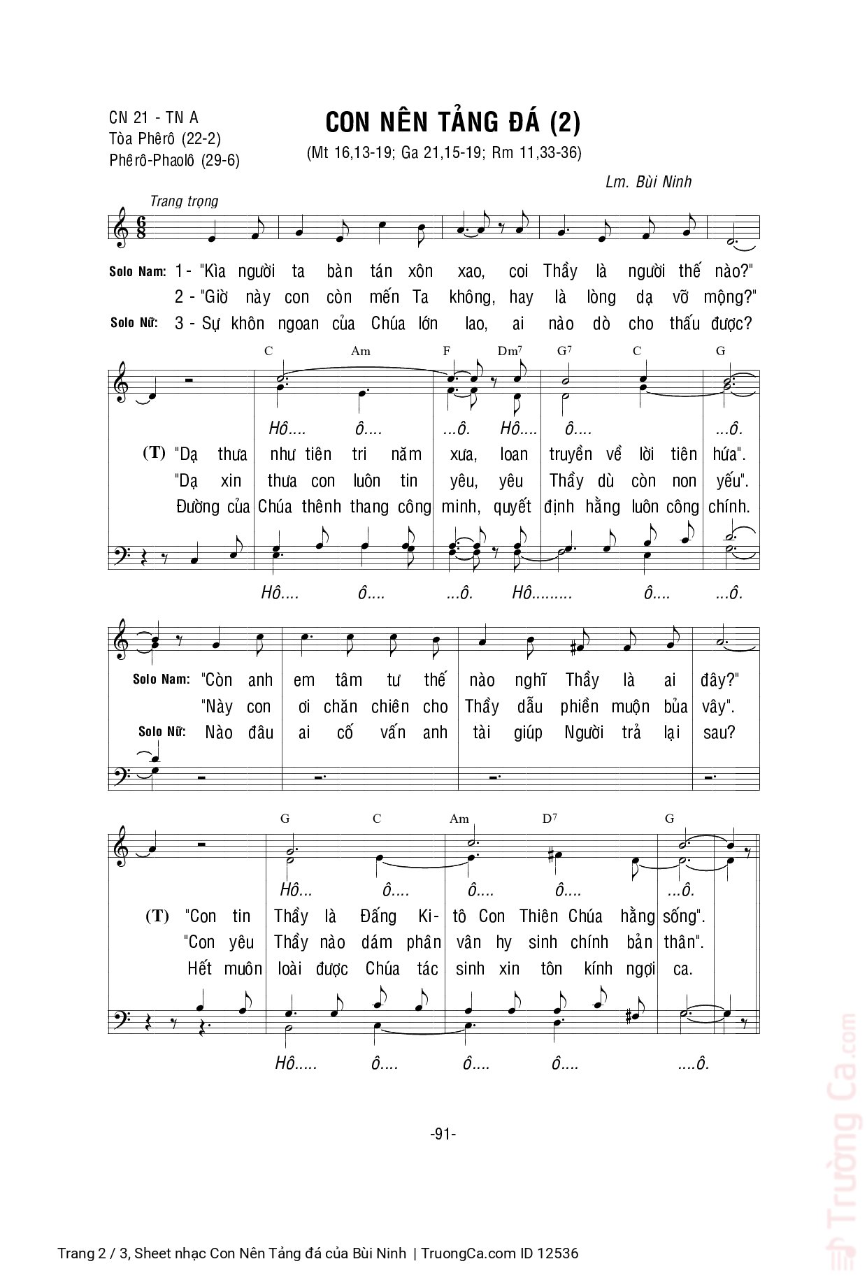 Page 2 of Sheet music PDF Con Nên Tảng đá - Bùi Ninh