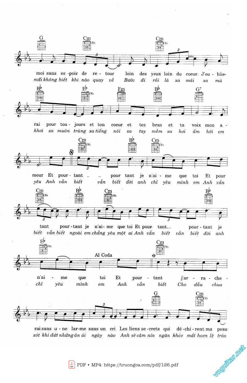 Page 2 of Sheet music PDF Anh vẫn biết (Et pourtant) - Nhạc Pháp
