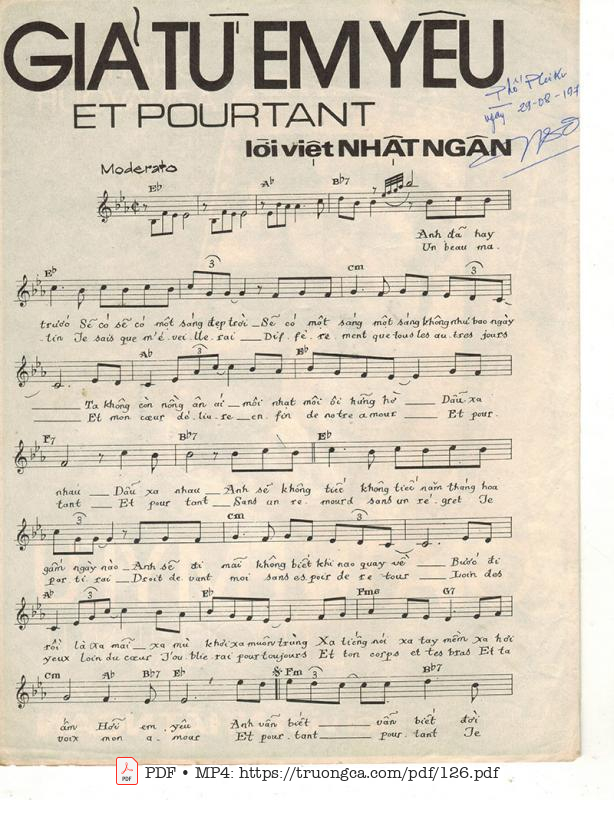 Page 4 of Sheet music PDF Anh vẫn biết (Et pourtant) - Nhạc Pháp