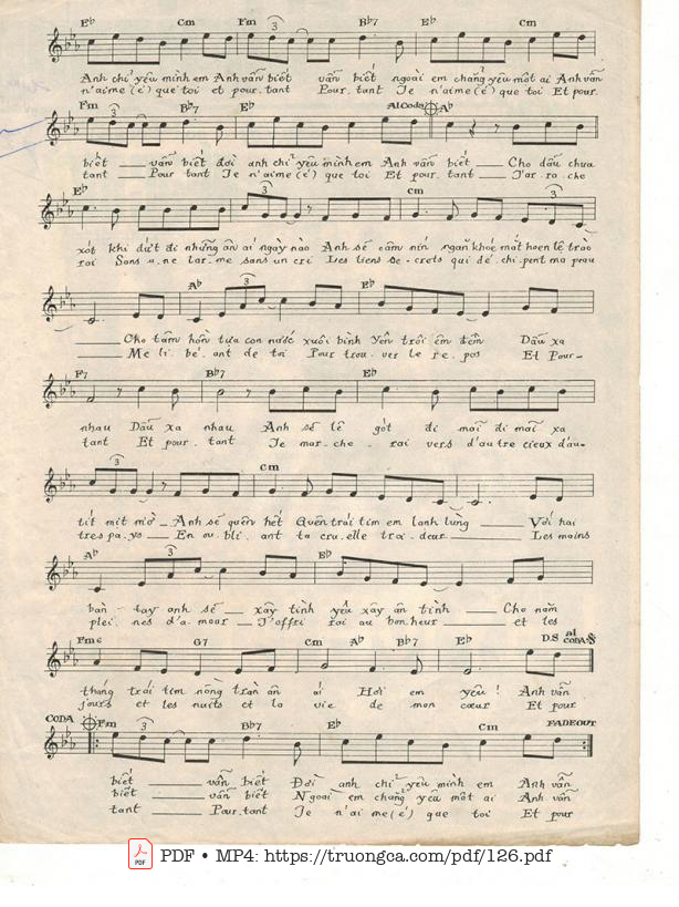 Page 5 of Sheet music PDF Anh vẫn biết (Et pourtant) - Nhạc Pháp