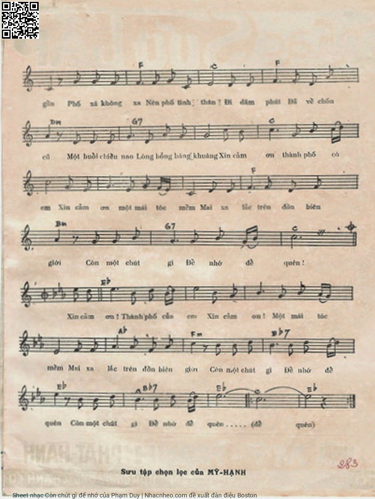 Page 3 of Sheet music PDF Còn chút gì để nhớ - Phạm Duy