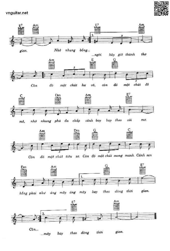 Page 2 of Sheet music PDF Còn đó chút hồng phai - Vũ Quốc Việt