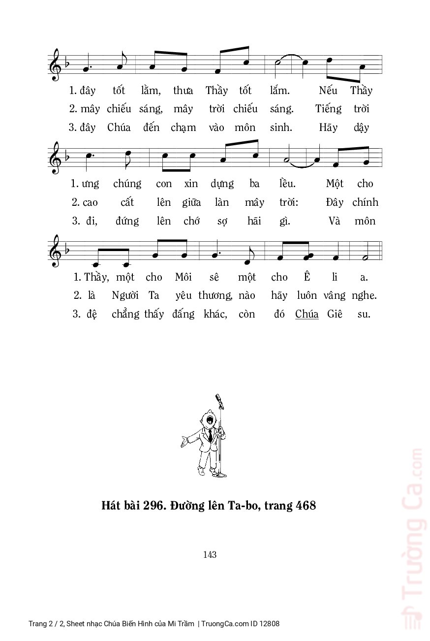 Page 2 of Sheet music PDF Chúa Biến Hình - Mi Trầm