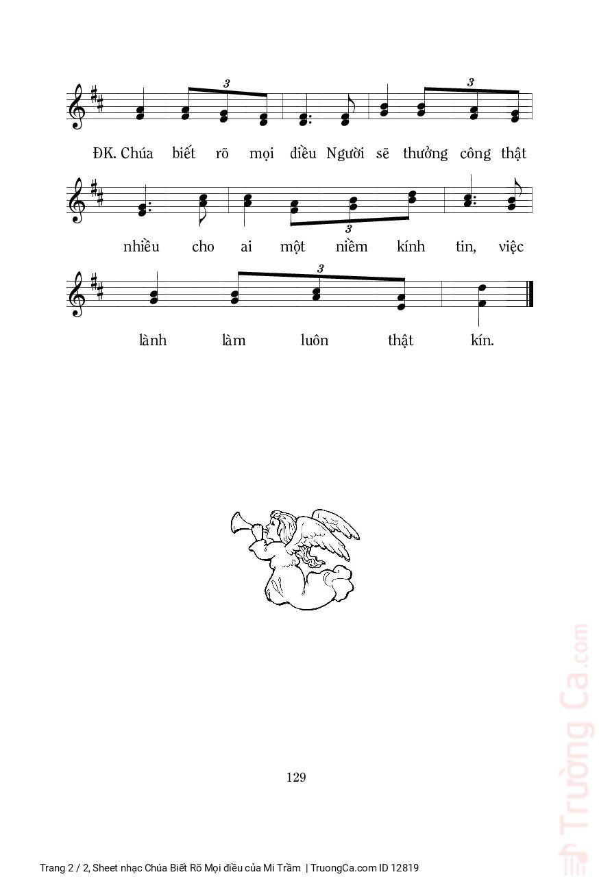 Page 2 of Sheet music PDF Chúa Biết Rõ Mọi điều - Mi Trầm