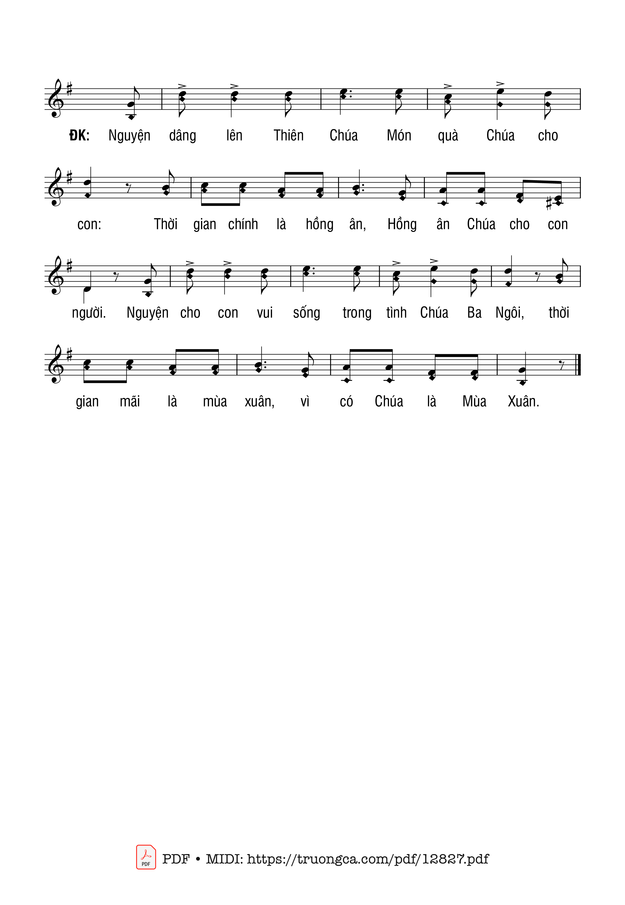 Page 2 of Sheet music PDF Lời Dâng Trong Phút Giao Thừa - Nguyễn Duy