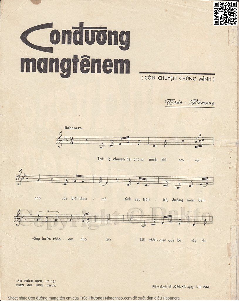 Page 2 of Sheet music PDF Con đường mang tên em - Trúc Phương
