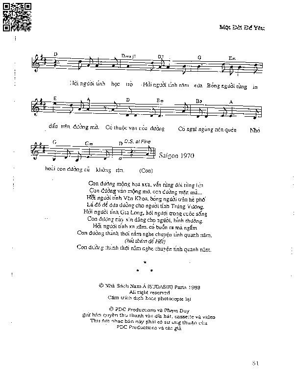 Page 2 of Sheet music PDF Con đường tình ta đi - Phạm Duy